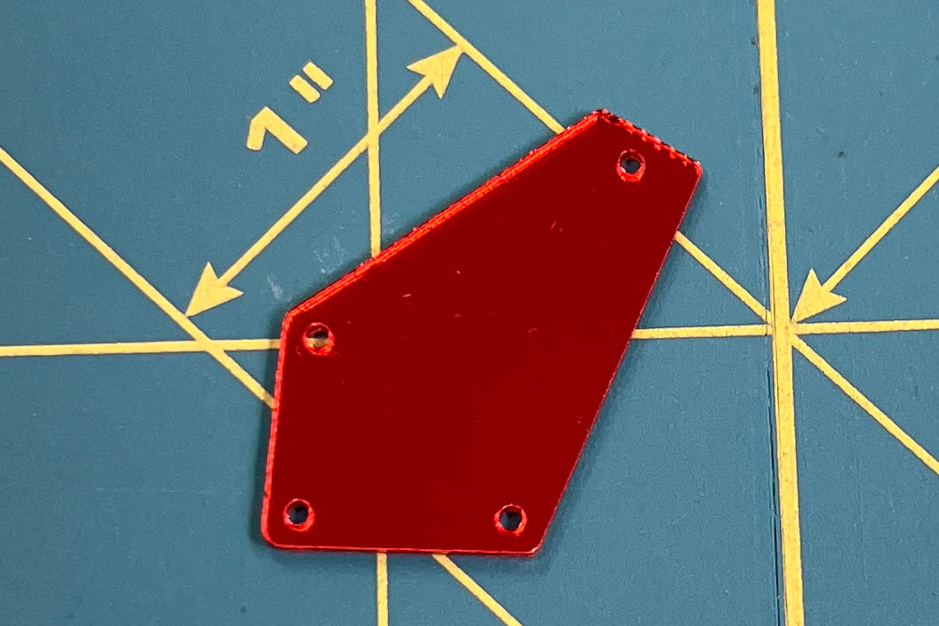 Light Siam ♦ MM22x37 ♦ Half Gross - 72pcs. ♦ Acrylic Mirror ♦ Sew-On ♦ Pentagon A