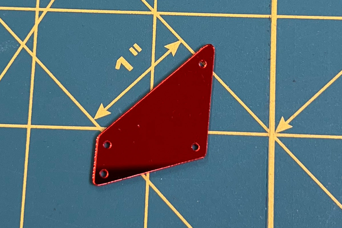 Light Siam ♦ MM17x38 ♦ Half Gross - 72pcs. ♦ Acrylic Mirror ♦ Sew-On ♦ Tetragon A