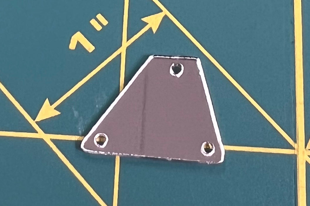 Crystal ♦ MM15X20 ♦ Half Gross - 72pcs. ♦ Acrylic Mirror ♦ Sew-On ♦ Trapezoid