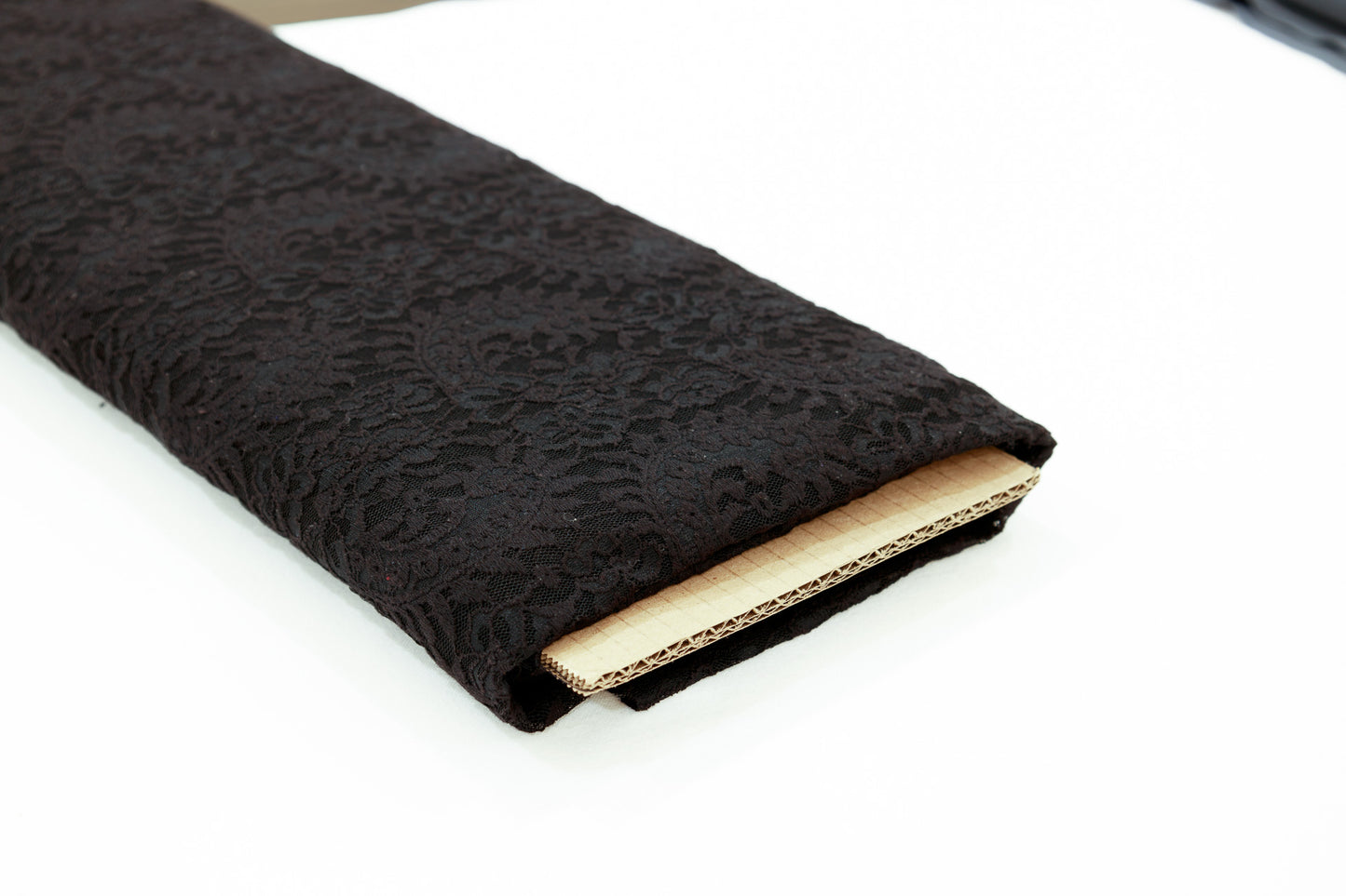 Stretch Lace Paisley Black $/foot