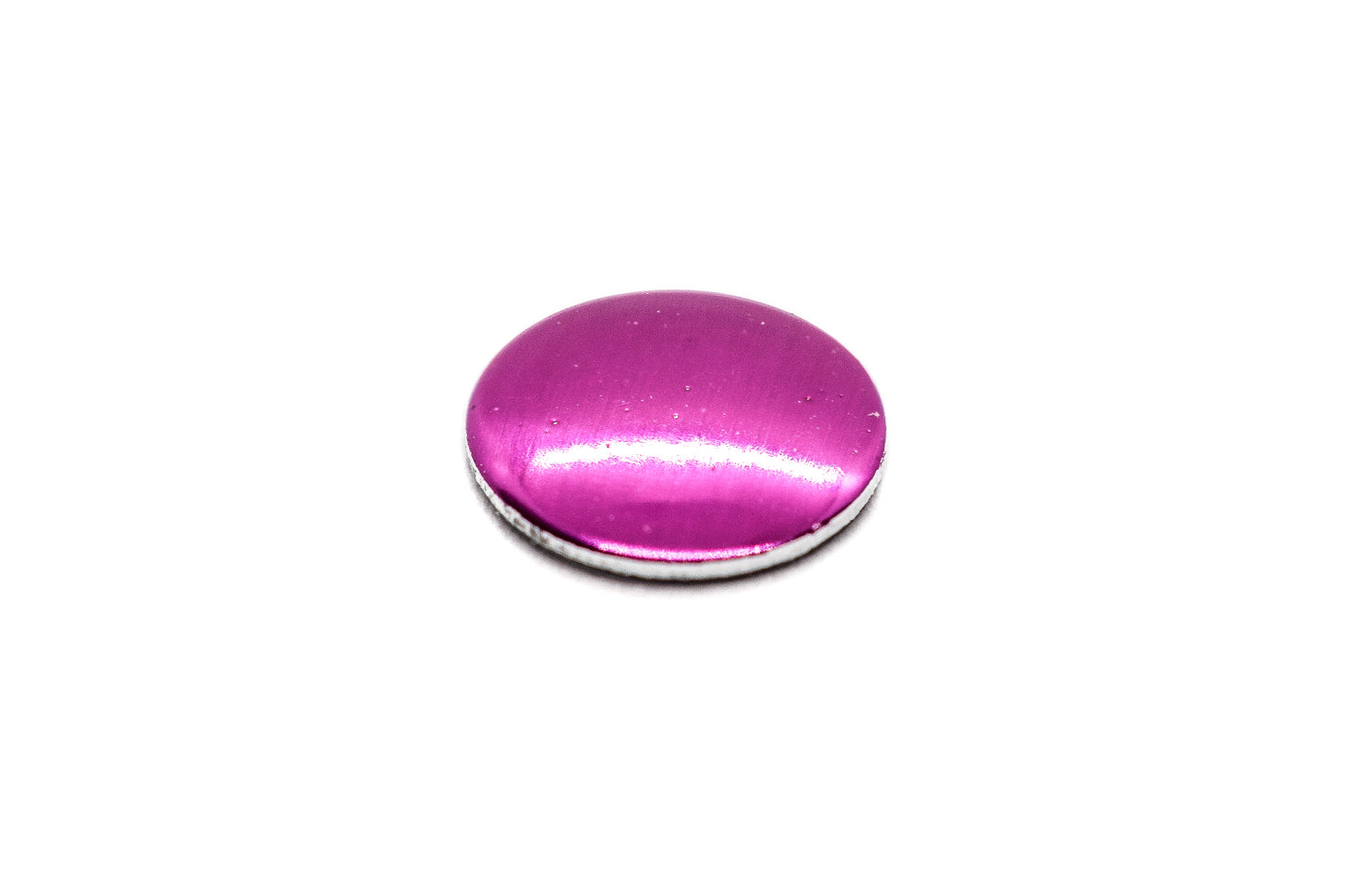 Pink round object on a white background