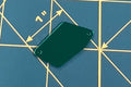 Emerald ♦ MM17x32 ♦ Dozen - 12pcs. ♦ Acrylic Mirror ♦ Sew-On ♦ Pentagon B