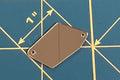 Gold ♦ MM17x32 ♦ Half Gross - 72pcs. ♦ Acrylic Mirror ♦ Sew-On ♦ Pentagon B