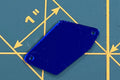 Sapphire ♦ MM17x32 ♦ Half Gross - 72pcs. ♦ Acrylic Mirror ♦ Sew-On ♦ Pentagon B