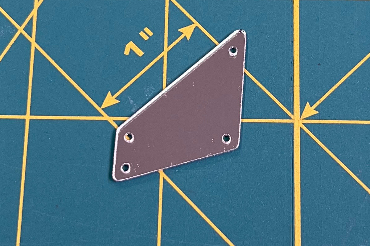 Crystal ♦ MM17x38 ♦ Half Gross - 72pcs. ♦ Acrylic Mirror ♦ Sew-On ♦ Tetragon A