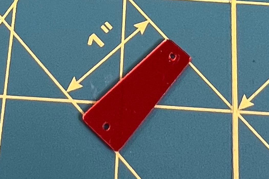 Light Siam ♦ MM11x27 ♦ Dozen - 12pcs. ♦ Acrylic Mirror ♦ Sew-On ♦ Trapezoid A