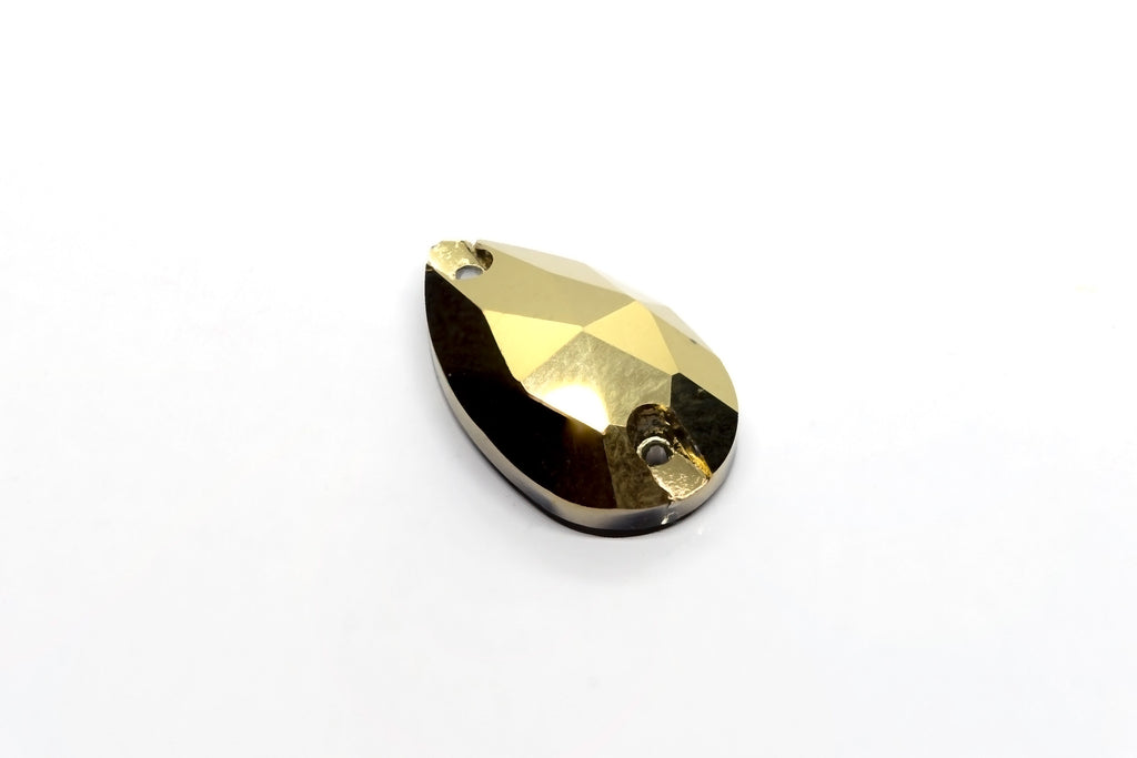 Aurum ♦ MM13x22 ♦ Half Gross - 72pcs. ♦ Premium DMC ♦ Sew-On ♦ Tear Drop