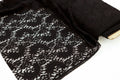 Stretch Lace Paisley Black $/foot