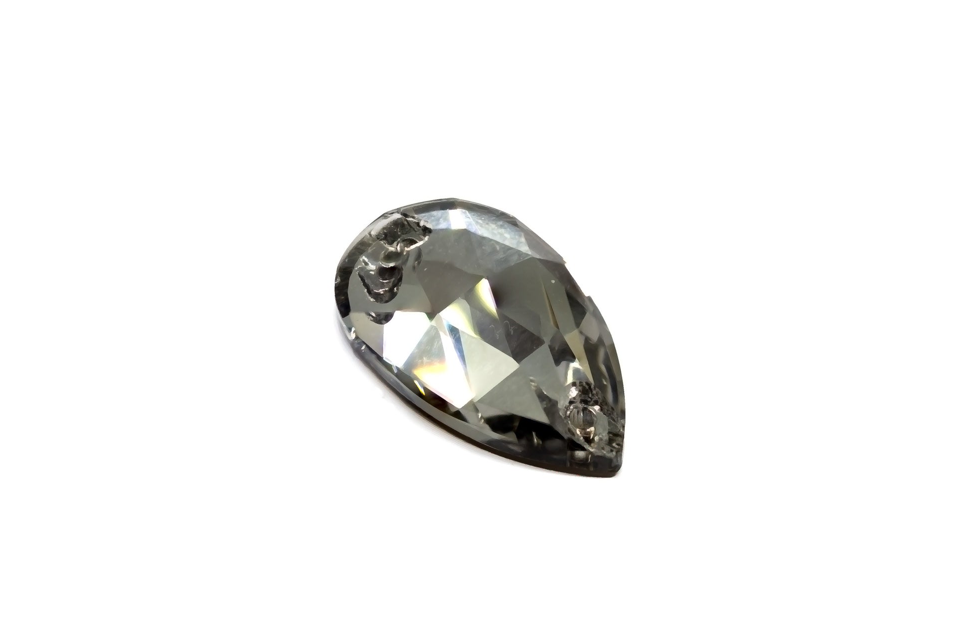 Black Diamond ♦ MM13x22 ♦ Dozen - 12pcs. ♦ Premium DMC ♦ Sew-On ♦ Tear Drop