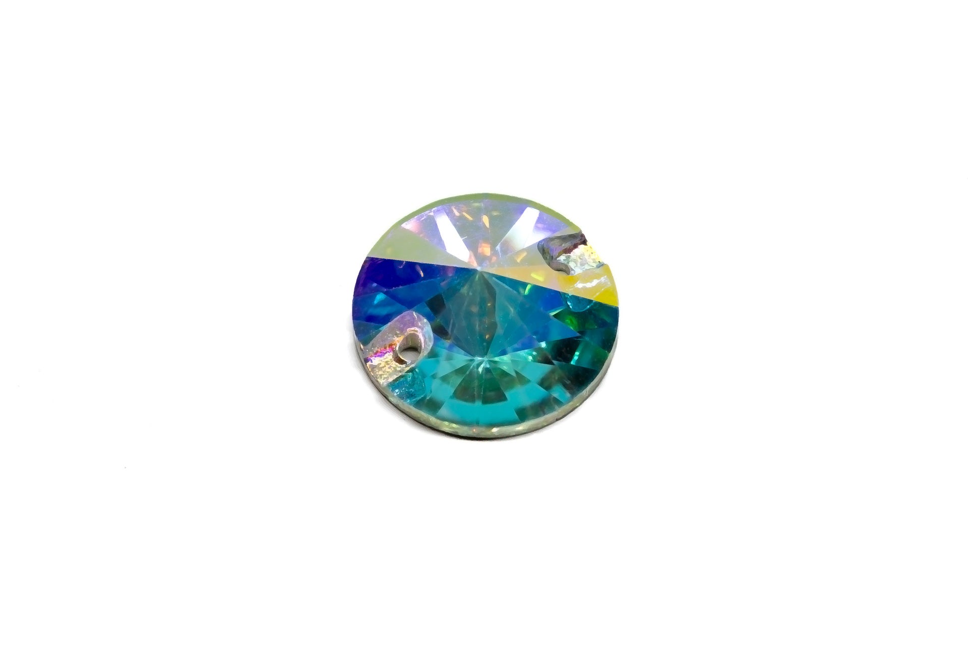 Crystal AB ♦ MM14 ♦ Half Gross - 72pcs. ♦ Premium DMC ♦ Sew-On ♦ Rivoli