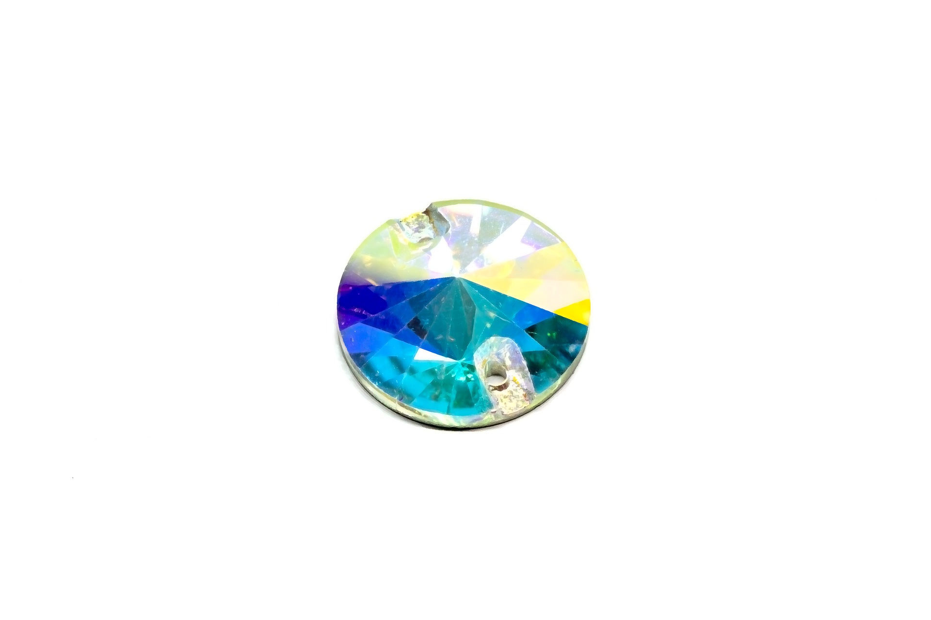Crystal AB ♦ MM14 ♦ Stone - 1pc. ♦ Premium DMC ♦ Sew-On ♦ Rivoli
