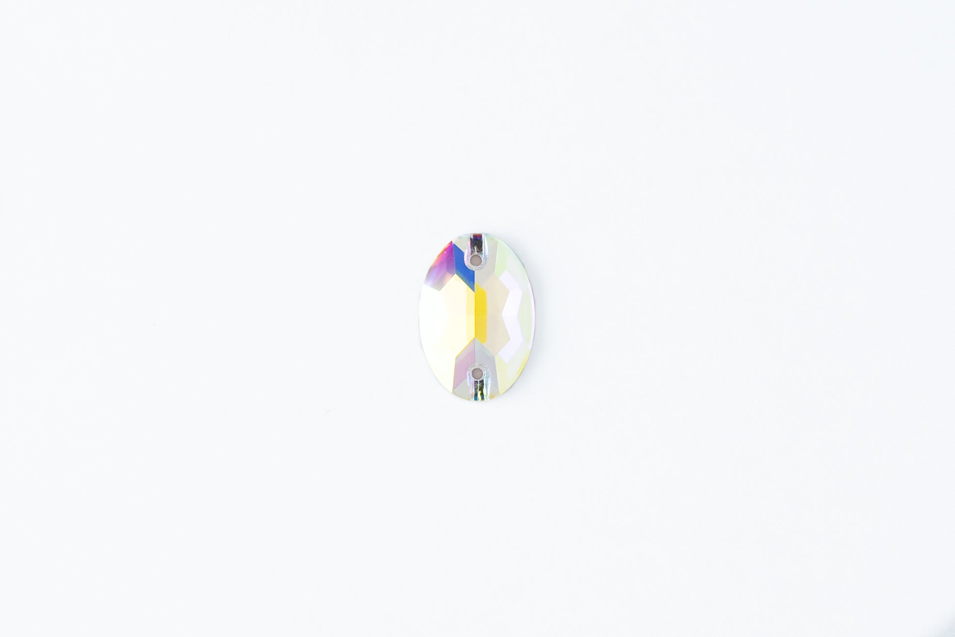 Image of Crystal AB ♦ MM7x10 ♦ Stone - 1pc. ♦ Premium DMC ♦ Sew-On ♦ Oval