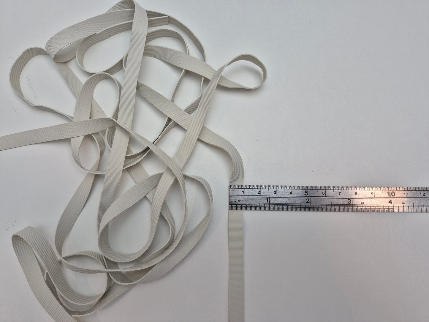 Elastic Filpar Ribbed 3/8" (9mm) Off White $/m