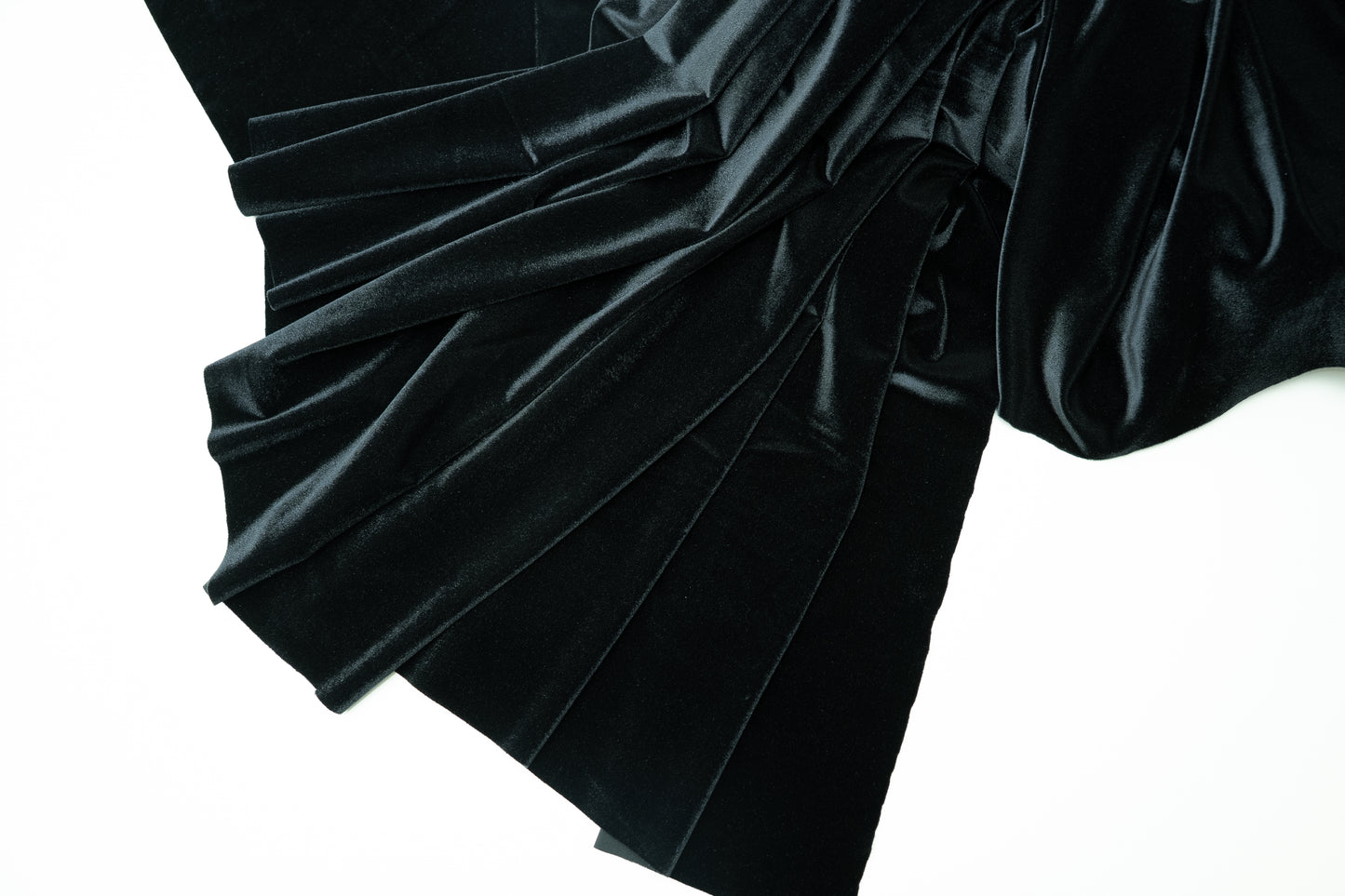 Stretchy Velvet Carvico Panama Nero $/foot