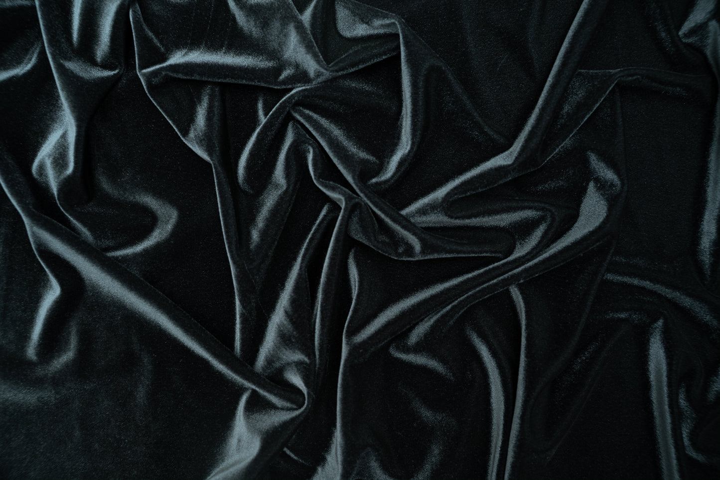 Stretchy Velvet Carvico Panama Nero $/foot