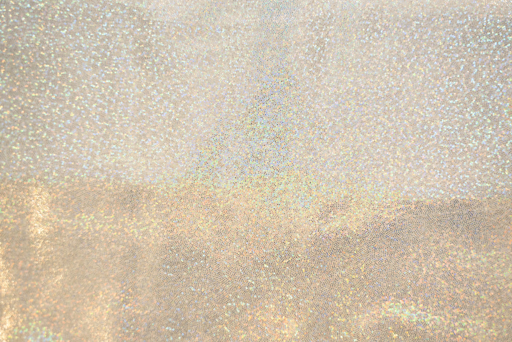 Foiled Spandex Oregon Silver White $/foot