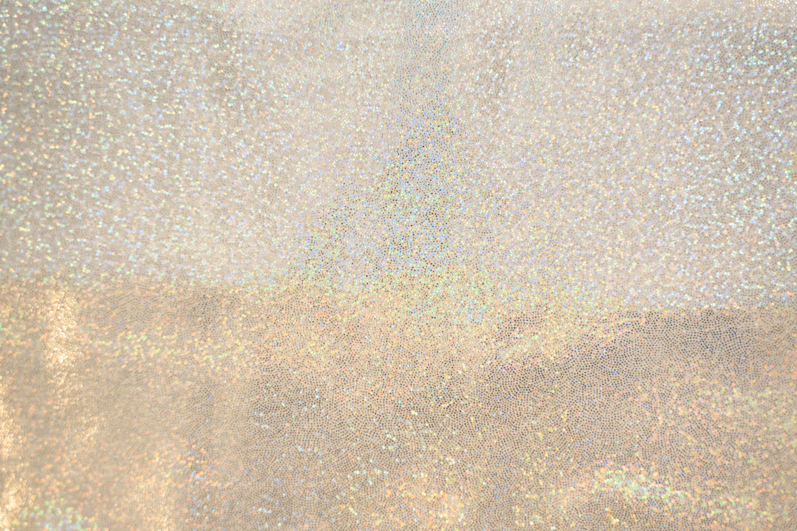 Foiled Spandex Oregon Silver White $/foot