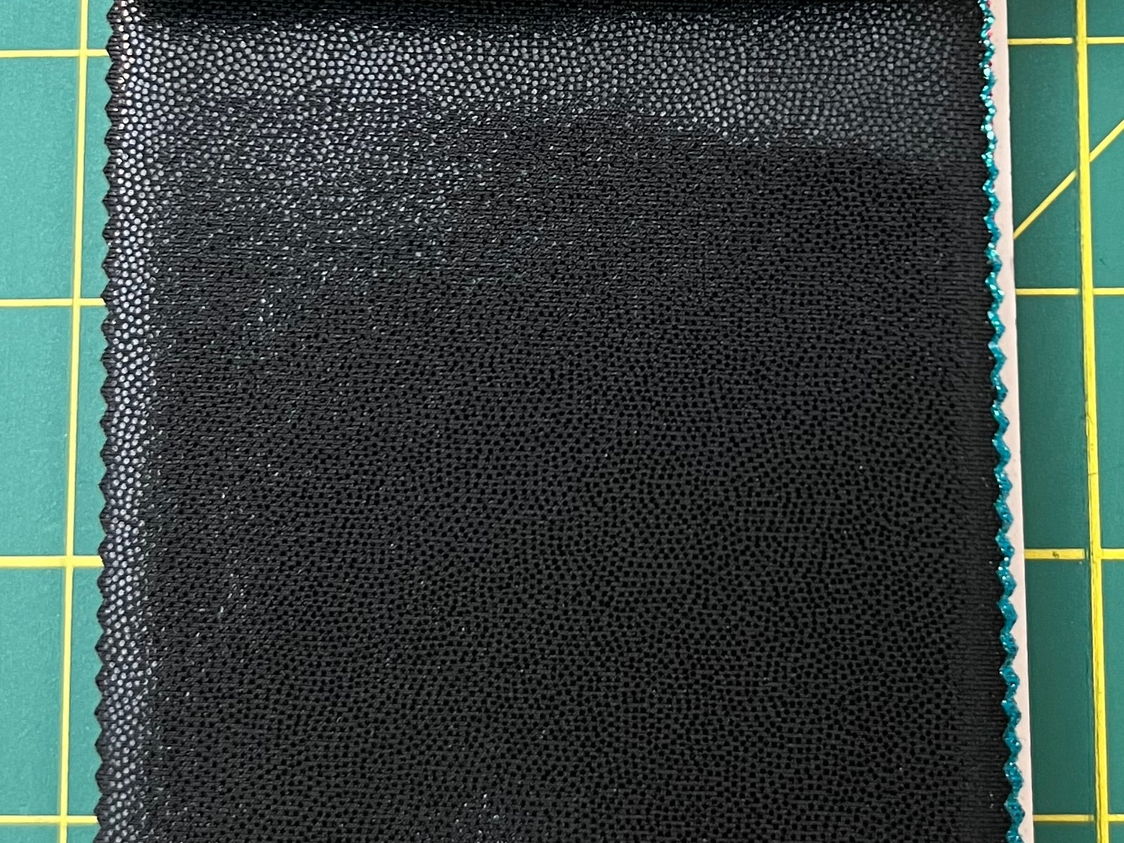 foiled spandex lingo black shimmer-sample