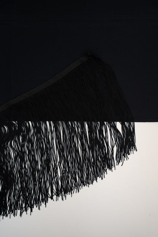 Fringe Ariel 20CM Black Nylon Double Thread $/foot