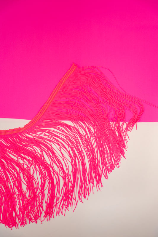 Fringe Ariel 20CM Pink Nylon Double Thread $/foot