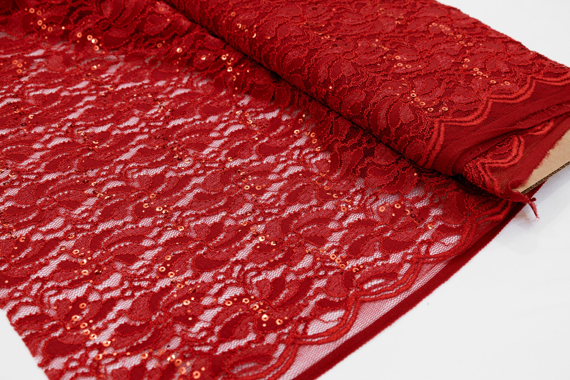 Stretch Lace Darling Garnet $/foot