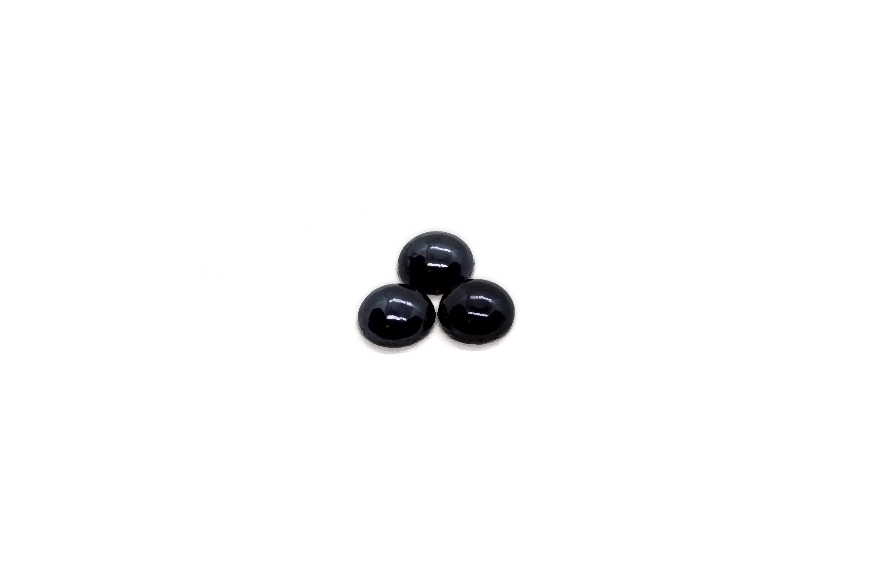 Image of Jet Hematite Pearl ♦ Ceramic Cabochon Pearl FB HF