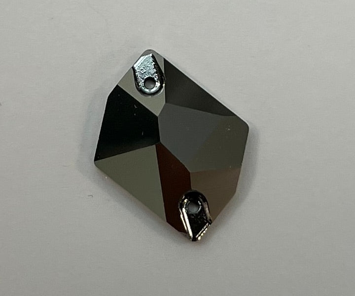 Jet Hematite ♦ MM13x17 ♦ Half Gross - 72pcs. ♦ Premium DMC ♦ Sew-On ♦ Cosmic