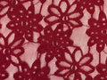 Stretch Lace Sunflower Wine Red $/foot